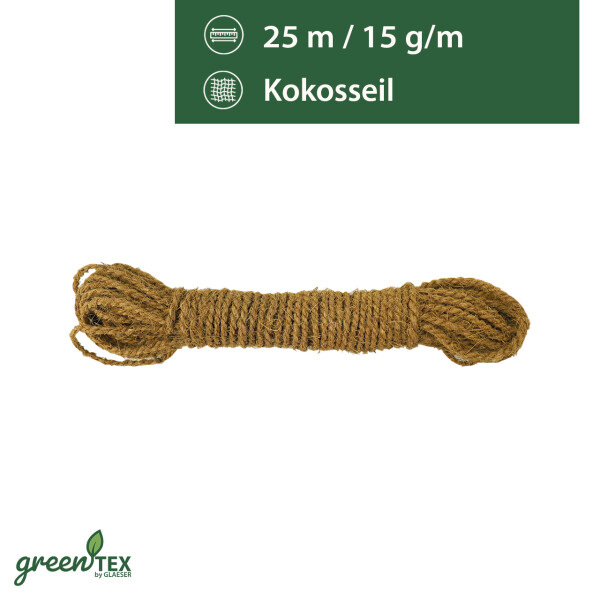 greentex® közepesen erős kókuszkötél 15 g/m | 25 m