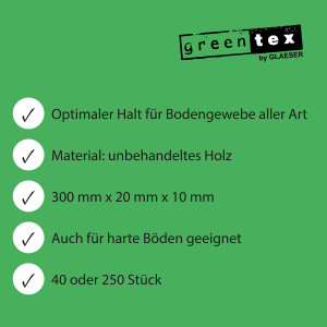greentex® Erdanker Holz 30cm | 250 Stk.|...