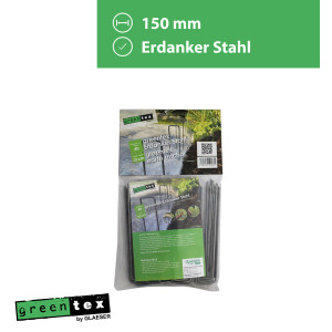 greentex&reg; Erdanker Stahl 15cm | 40 Stk.