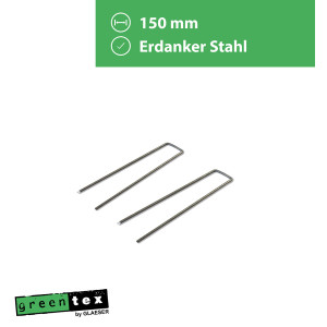 greentex® Erdanker Stahl 15cm | 40 Stk.