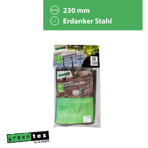 greentex&reg; Erdanker Stahl 23cm | 40 Stk.