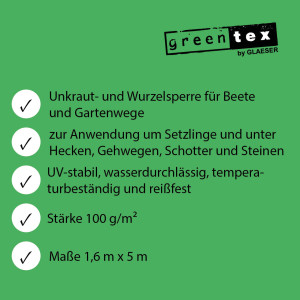 Greentex Unterbodengewebe 8m²