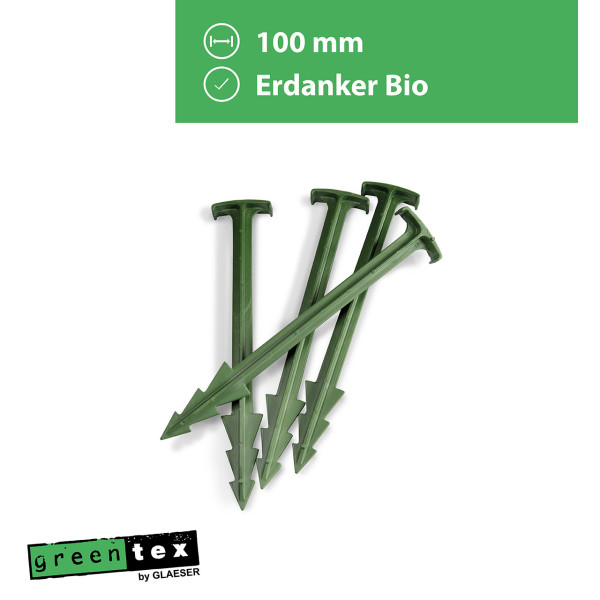 greentex® Erdanker bio 10cm | GreenStake | Biohaften | 50 Stk.