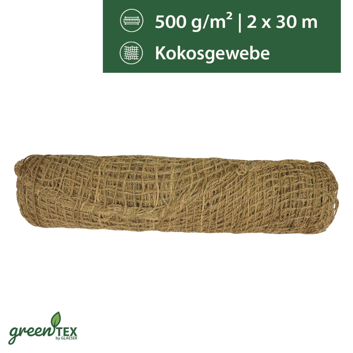 greentex® Kokosgewebe 500g/m² | 2m x 30m | Bös