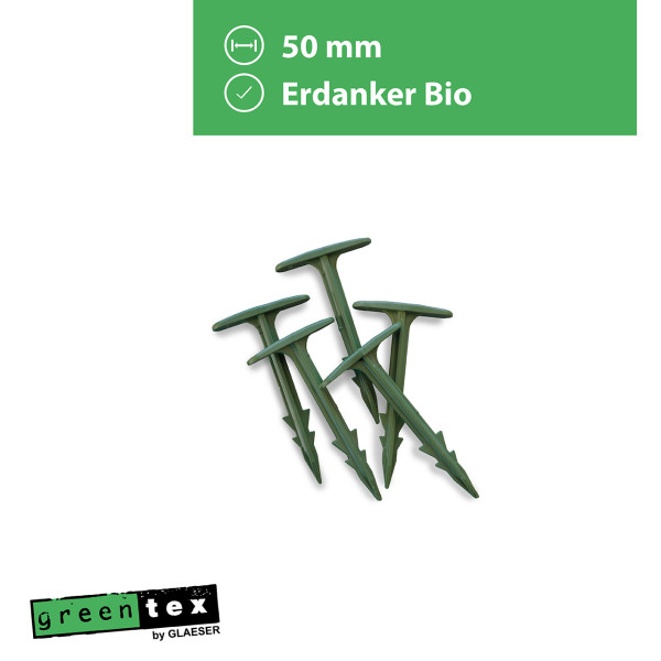 greentex® Erdanker bio 5cm | GreenStake | Biohaften | 500 Stk.