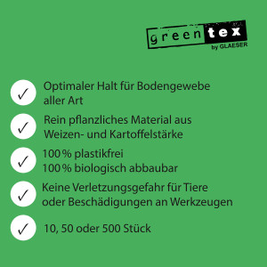 greentex® Erdanker bio 15cm | GreenStake | Biohaften | 10 Stk.