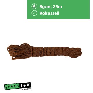 greentex® Kokosseil dünn 8g/m | 25m