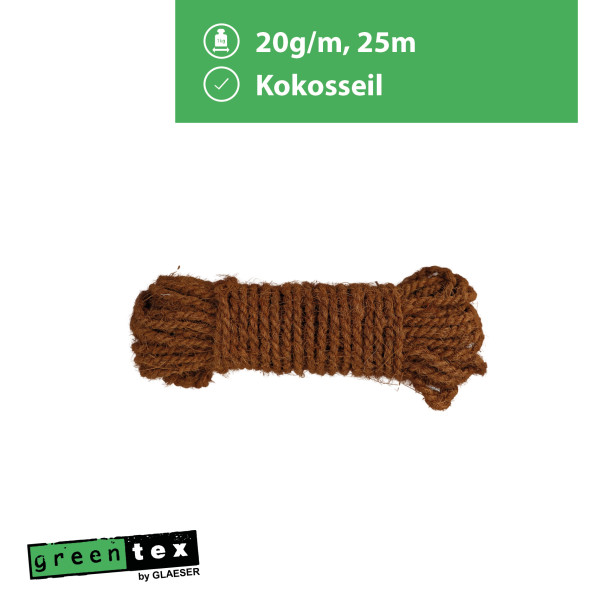 greentex® Kokosseil dick 20g/m | 25m