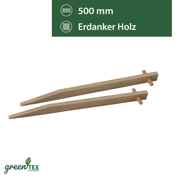 greentex® țăruș din lemn 50cm | 100 buc.