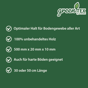 greentex® țăruș din lemn 50cm | 100 buc.