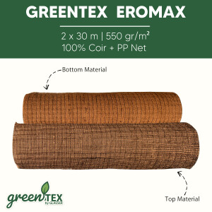 greentex JuKo - Kokosmatte mit Jute Netz