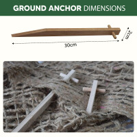 greentex® Erdanker Holz 30cm | 100 Stk