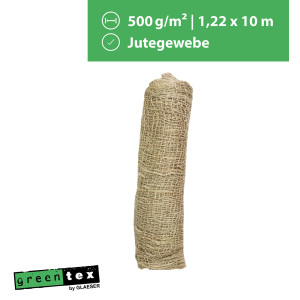 greentex® Jutegewebe 500g/m² | 1,22m x 10m |...