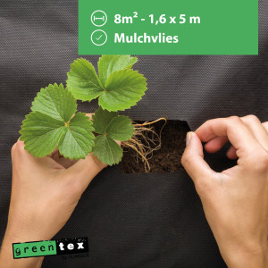 greentex® Mulchvlies 8m² | 1,6m x 5m